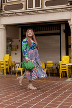 Load image into Gallery viewer, Peranakan Pleated Midi Skirt - Ink Blue