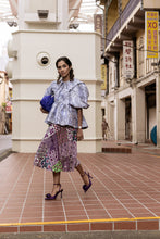 Load image into Gallery viewer, Peranakan Pleated Midi Skirt - Lavendar