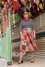 Load image into Gallery viewer, Peranakan Pleated Midi Skirt - Barn Red