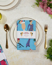 Load image into Gallery viewer, Tea Towel- Blue Singapore Girl