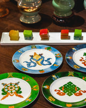 Load image into Gallery viewer, Buddhist Porcelain Plates- Fortune (Set of 4)