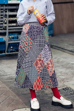 Load image into Gallery viewer, Peranakan Pleated Midi Skirt - Ash Black