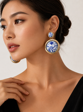 Load image into Gallery viewer, Indigo Garden Earrings