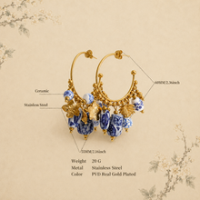Load image into Gallery viewer, Porcelain Garden Earrings