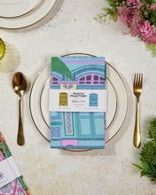 Load image into Gallery viewer, Tea Towel- Shophouses series (Blue)