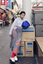 Load image into Gallery viewer, Peranakan Pleated Midi Skirt - Ash Black