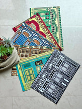 Load image into Gallery viewer, Shophouses Windows Placemats-PU Leather
