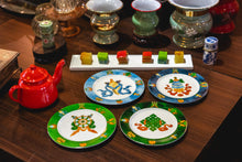 Load image into Gallery viewer, Buddhist Porcelain Plates- Fortune (Set of 4)