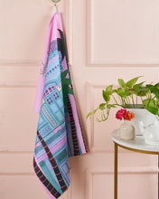 Load image into Gallery viewer, Tea Towel- Shophouses series (Blue)