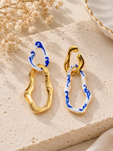 Load image into Gallery viewer, Asymmetrical Porcelain Earrings
