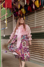 Load image into Gallery viewer, Peranakan Pleated Midi Skirt - Orchid