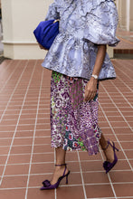 Load image into Gallery viewer, Peranakan Pleated Midi Skirt - Lavendar
