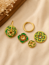 Load image into Gallery viewer, Peranakan Peony Earrings (Green)