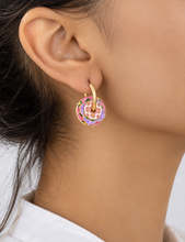 Load image into Gallery viewer, Peranakan Peony Earrings(Lavender)