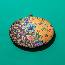 Load image into Gallery viewer, Batik Clutch Bag - Woodland Brown and Yellow