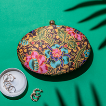 Load image into Gallery viewer, Batik Clutch Bag - Woodland Brown and Yellow