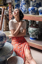 Load image into Gallery viewer, Chinoiserie Draped Skirt