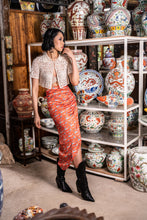 Load image into Gallery viewer, Chinoiserie Draped Skirt