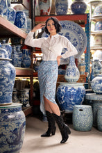 Load image into Gallery viewer, Chinoiserie Draped Skirt