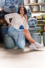 Load image into Gallery viewer, Chinoiserie Draped Skirt