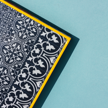 Load image into Gallery viewer, Peranakan Sayang Square Tray - Black & White