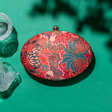 Load image into Gallery viewer, Batik Clutch Bag - Crimson Red and White