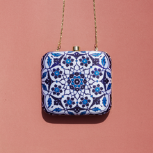 Load image into Gallery viewer, Chinatown Box Clutch - Royal Blue
