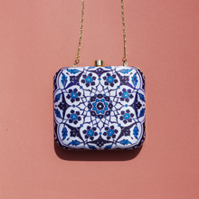 Load image into Gallery viewer, Chinatown Box Clutch - Royal Blue