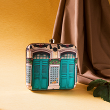 Load image into Gallery viewer, Timeless Heritage Box Clutch - Turqouise
