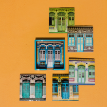 Load image into Gallery viewer, The Iconic Shophouses Collection Coasters - Aquamarine