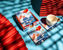 Load image into Gallery viewer, Ocean Blue Chinoiserie Coasters
