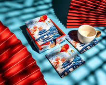 Load image into Gallery viewer, Ocean Blue Chinoiserie Coasters