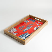 Load image into Gallery viewer, Autumn Orange Chinoiserie Tray