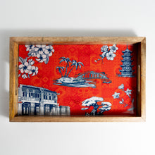 Load image into Gallery viewer, Autumn Orange Chinoiserie Tray