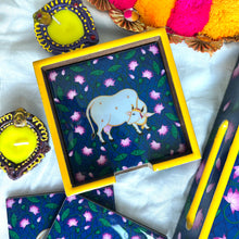 Load image into Gallery viewer, Sacred Cow Tray and Coaster Set
