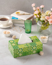 Load image into Gallery viewer, Azhar : The Green Series Tissue Box Holder