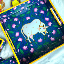 Load image into Gallery viewer, Sacred Cow Tray and Coaster Set
