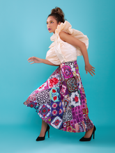 Load image into Gallery viewer, Peranakan Pleated Midi Skirt - Orchid