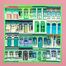 Load image into Gallery viewer, Colonial Shophouse Window Scarf - Green Hue
