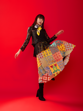 Load image into Gallery viewer, Peranakan Pleated Midi Skirt - Tuscany