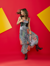 Load image into Gallery viewer, Peranakan Pleated Midi Skirt - Ash Black