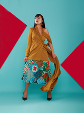 Load image into Gallery viewer, Peranakan Pleated Midi Skirt - Emerald