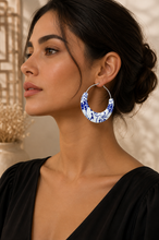 Load image into Gallery viewer, Ming Bloom Hoops
