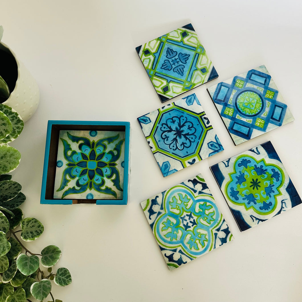 Turquoise Artistry Collection Coasters