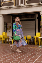 Load image into Gallery viewer, Peranakan Pleated Midi Skirt - Ink Blue
