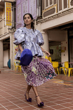 Load image into Gallery viewer, Peranakan Pleated Midi Skirt - Lavendar
