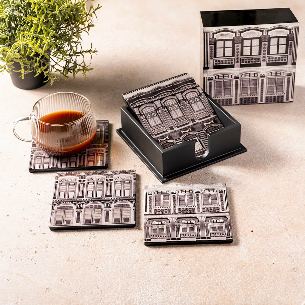 Eternal Elegance Black Coasters