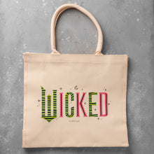 Load image into Gallery viewer, Wicked Hat and Broomstick Book Tote
