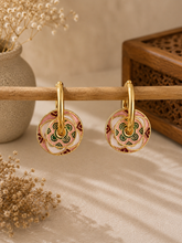 Load image into Gallery viewer, Peranakan Peony Earrings (White)

