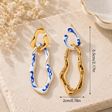 Load image into Gallery viewer, Asymmetrical Porcelain Earrings
